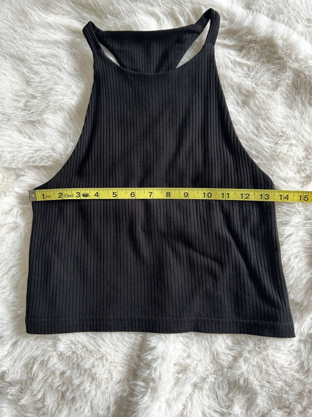 3/$20 Black Ribbed Backless Tank S - Picture 4 of 4